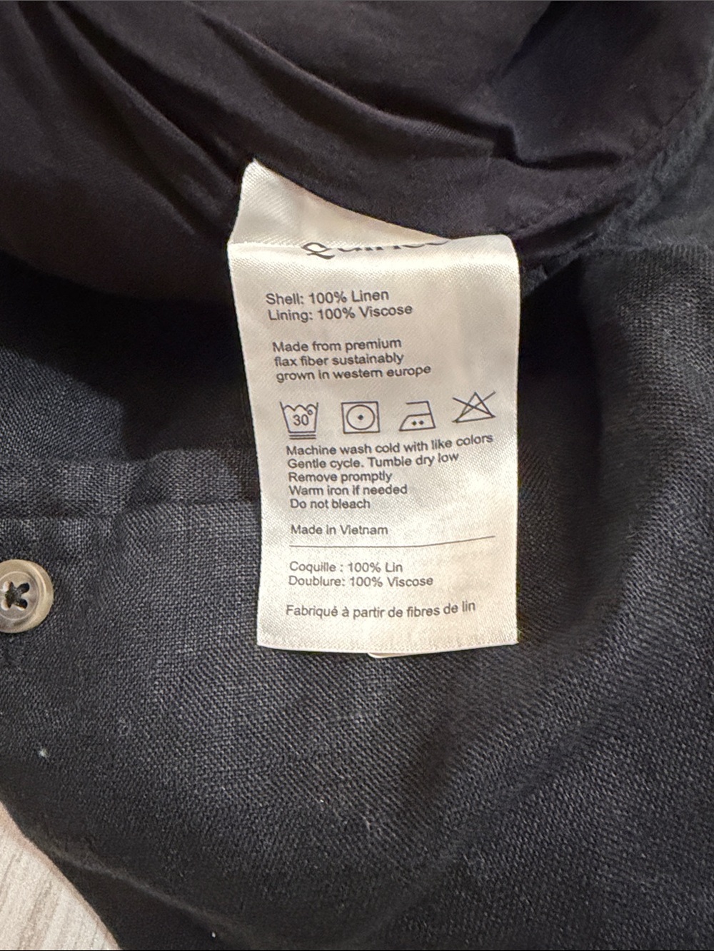Quince 100% European linen trouser Shorts - Picture 5 of 9